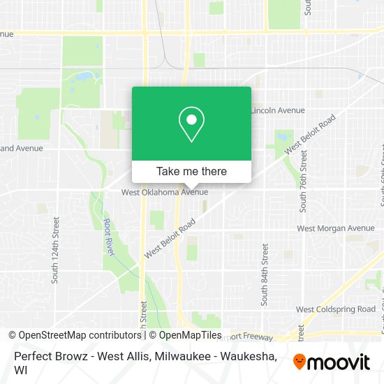 Perfect Browz - West Allis map