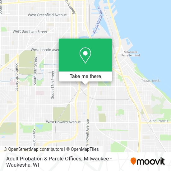 Adult Probation & Parole Offices map
