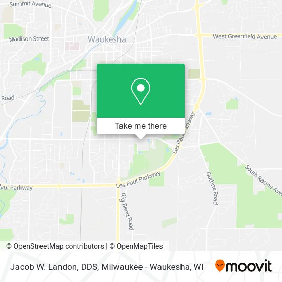Jacob W. Landon, DDS map