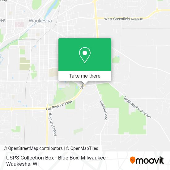 Mapa de USPS Collection Box - Blue Box