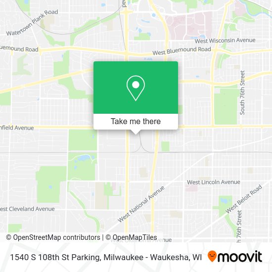 Mapa de 1540 S 108th St Parking