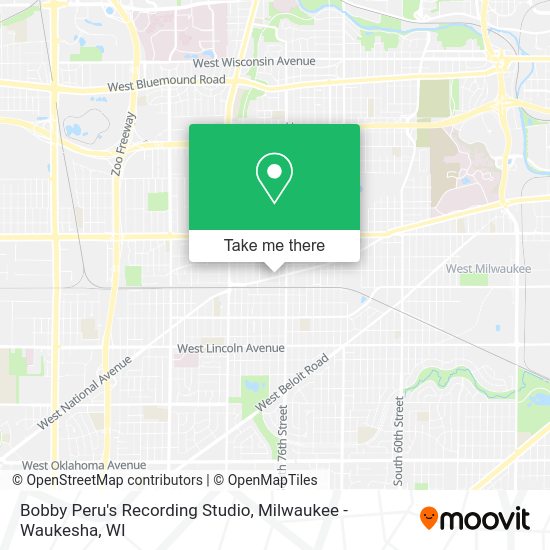 Bobby Peru's Recording Studio map
