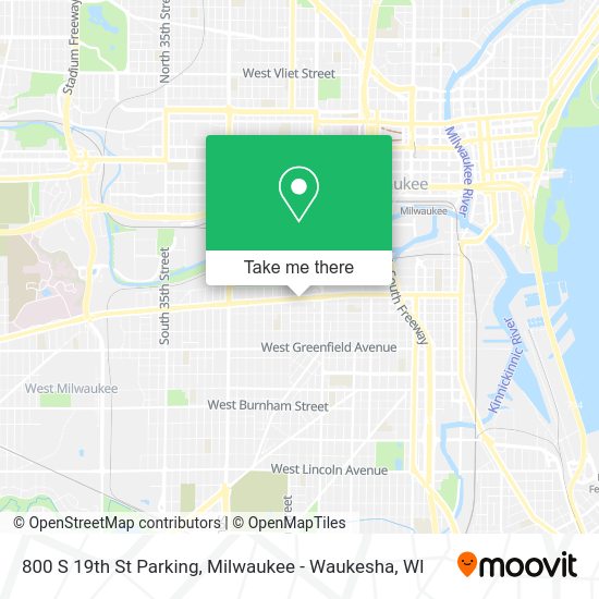 Mapa de 800 S 19th St Parking
