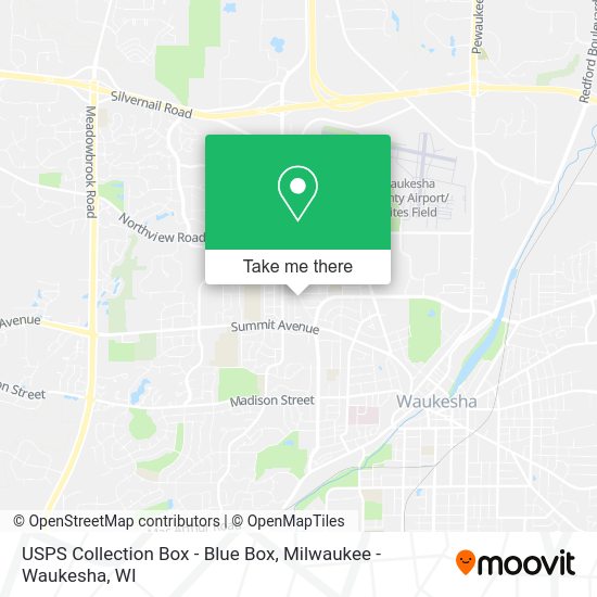 USPS Collection Box - Blue Box map