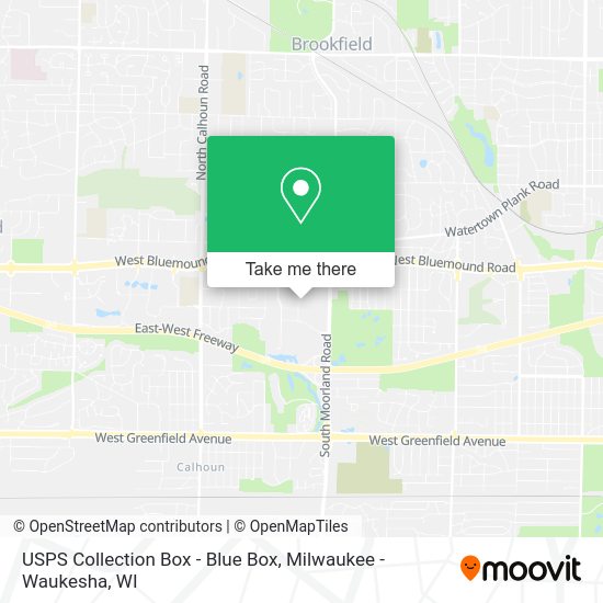 Mapa de USPS Collection Box - Blue Box