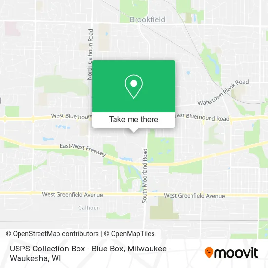 Mapa de USPS Collection Box - Blue Box
