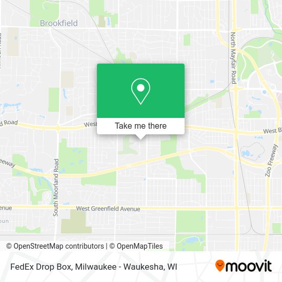 FedEx Drop Box map