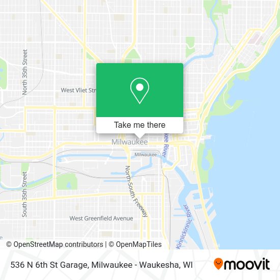 Mapa de 536 N 6th St Garage