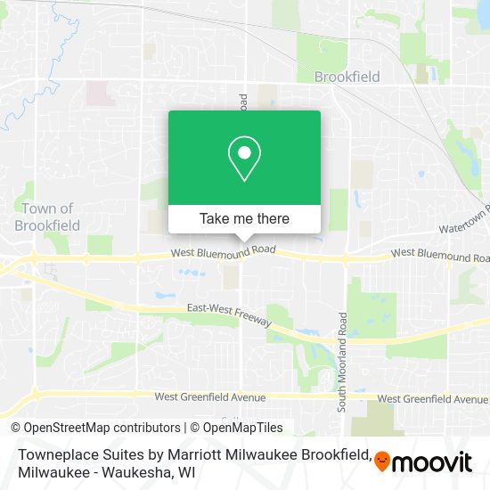 Towneplace Suites by Marriott Milwaukee Brookfield map