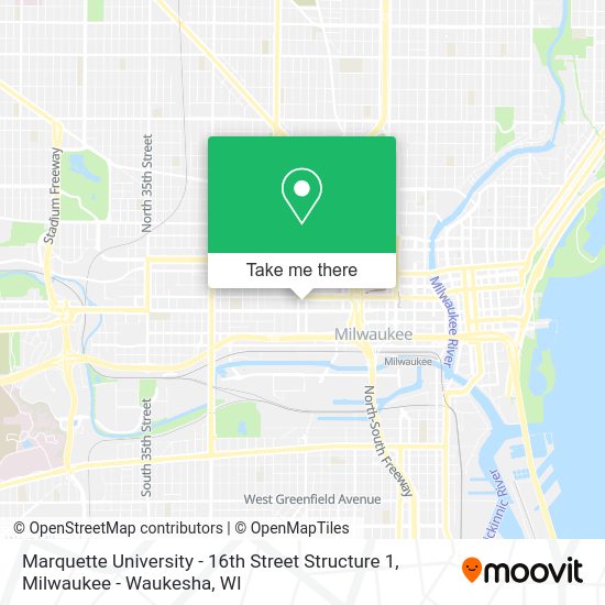 Mapa de Marquette University - 16th Street Structure 1