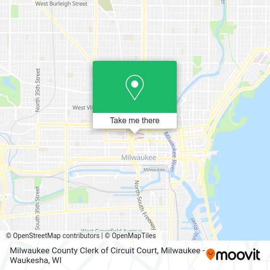 Milwaukee County Clerk of Circuit Court map