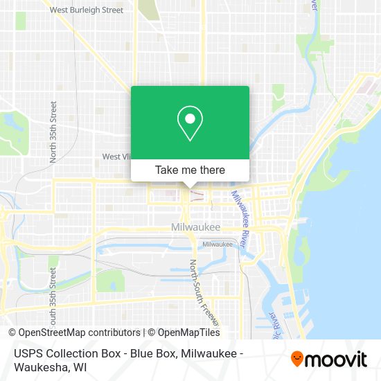 Mapa de USPS Collection Box - Blue Box