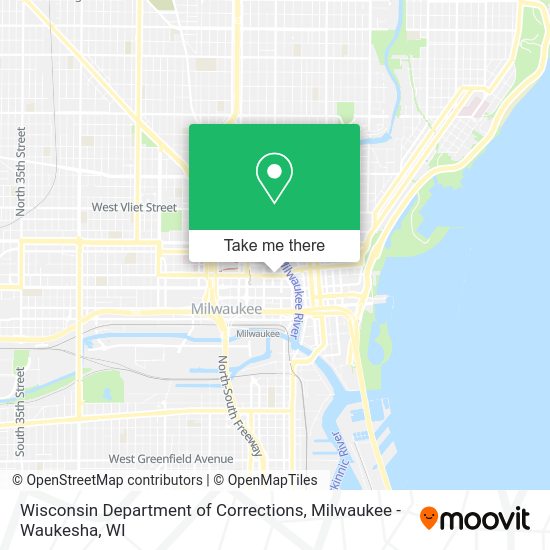 Mapa de Wisconsin Department of Corrections
