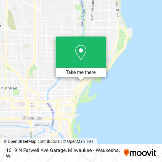 1619 N Farwell Ave Garage map