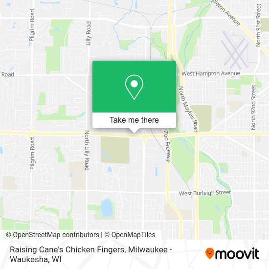 Mapa de Raising Cane's Chicken Fingers