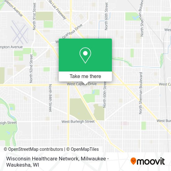 Mapa de Wisconsin Healthcare Network