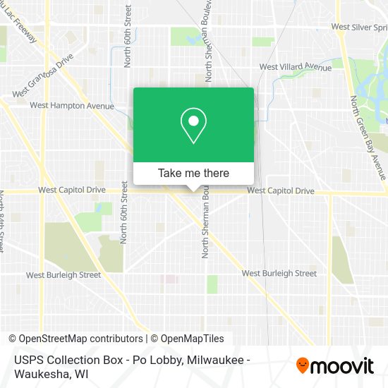 Mapa de USPS Collection Box - Po Lobby