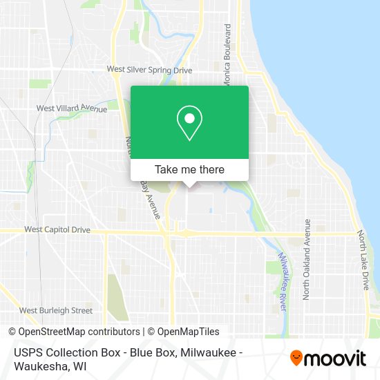 Mapa de USPS Collection Box - Blue Box