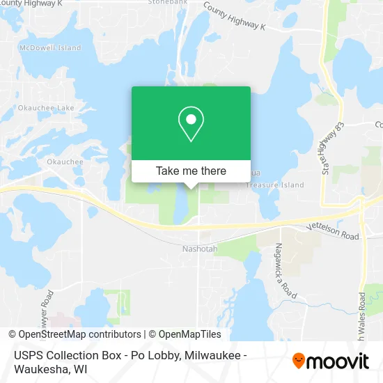 Mapa de USPS Collection Box - Po Lobby