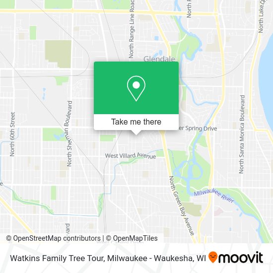 Watkins Family Tree Tour map