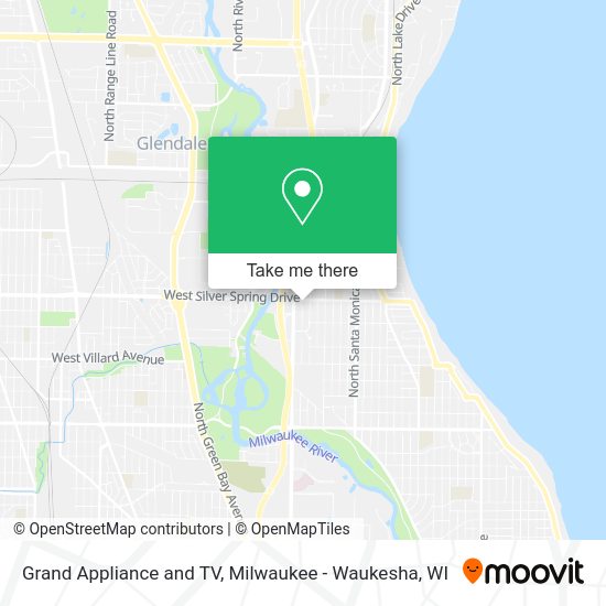 Grand Appliance and TV map