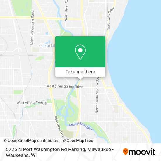 Mapa de 5725 N Port Washington Rd Parking