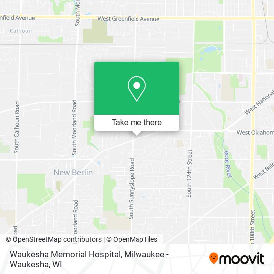Waukesha Memorial Hospital map