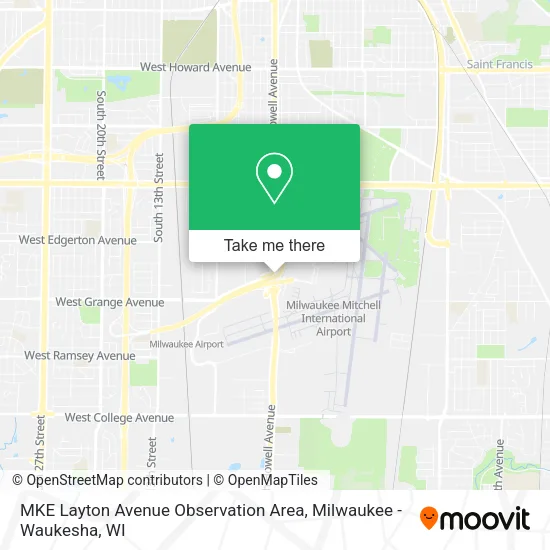 MKE Layton Avenue Observation Area map