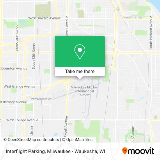 Mapa de Interflight Parking