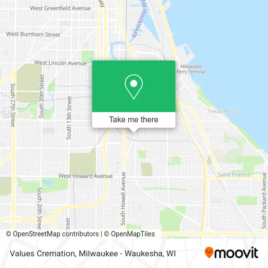 Mapa de Values Cremation