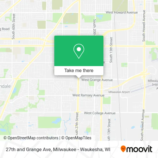 27th and Grange Ave map