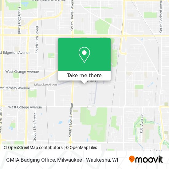 GMIA Badging Office map