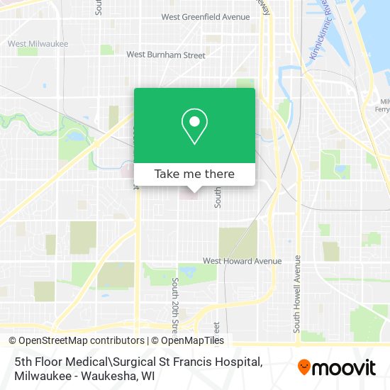 Mapa de 5th Floor Medical\Surgical St Francis Hospital