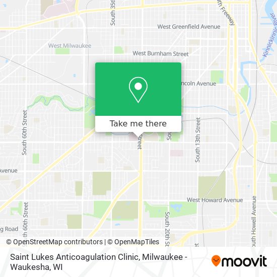 Saint Lukes Anticoagulation Clinic map