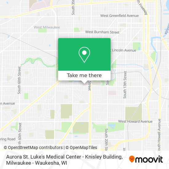 Mapa de Aurora St. Luke's Medical Center - Knisley Building