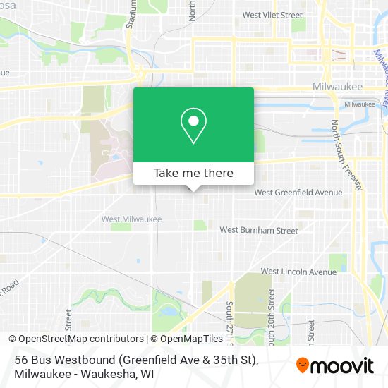 Mapa de 56 Bus Westbound (Greenfield Ave & 35th St)