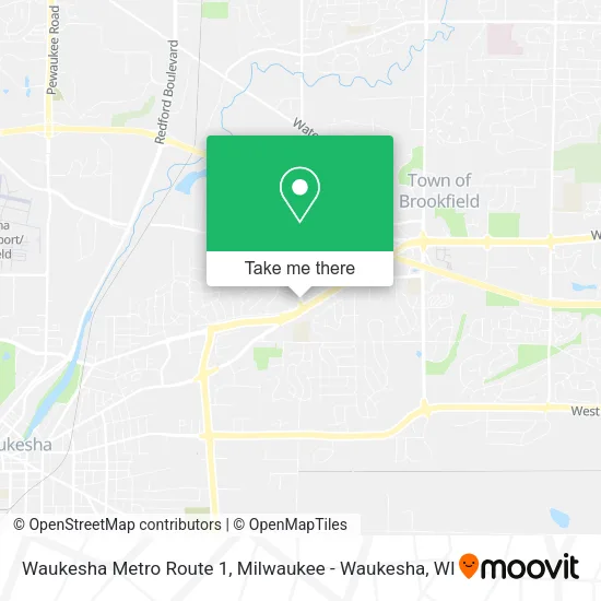 Mapa de Waukesha Metro Route 1