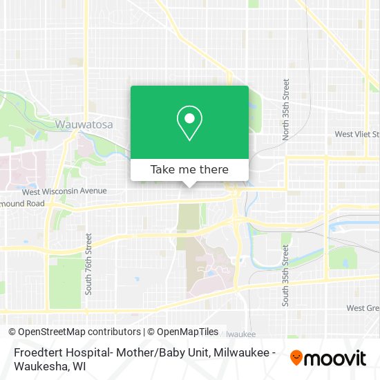 Mapa de Froedtert Hospital- Mother / Baby Unit