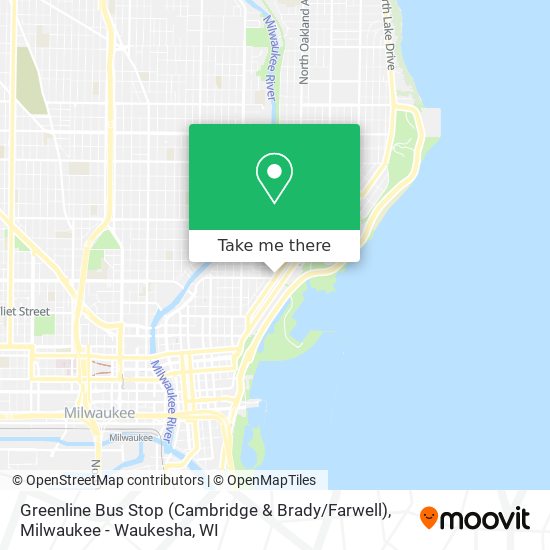 Greenline Bus Stop (Cambridge & Brady / Farwell) map