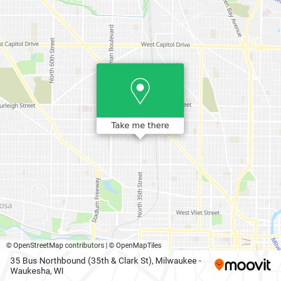 35 Bus Northbound (35th & Clark St) map