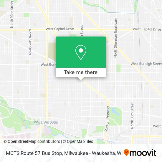 Mapa de MCTS Route 57 Bus Stop