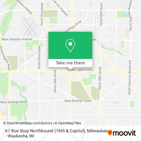 Mapa de 67 Bus Stop Northbound (76th & Capitol)