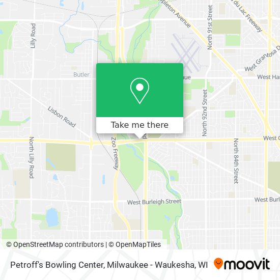 Petroff's Bowling Center map