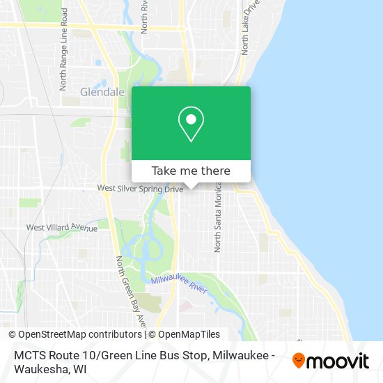 Mapa de MCTS Route 10 / Green Line Bus Stop
