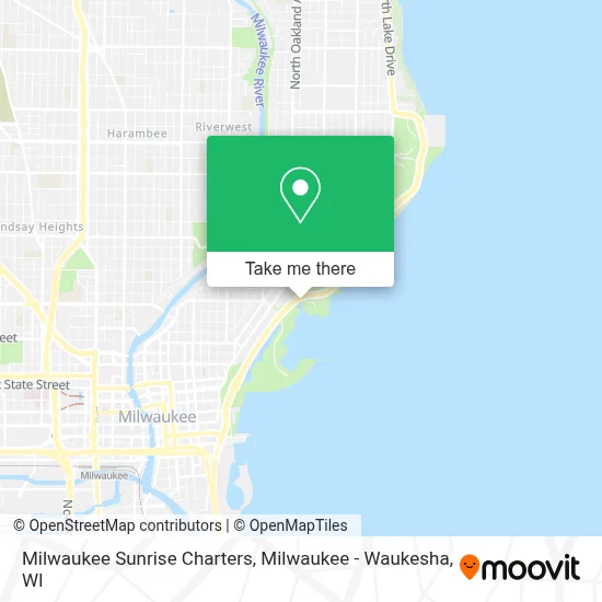 Milwaukee Sunrise Charters map