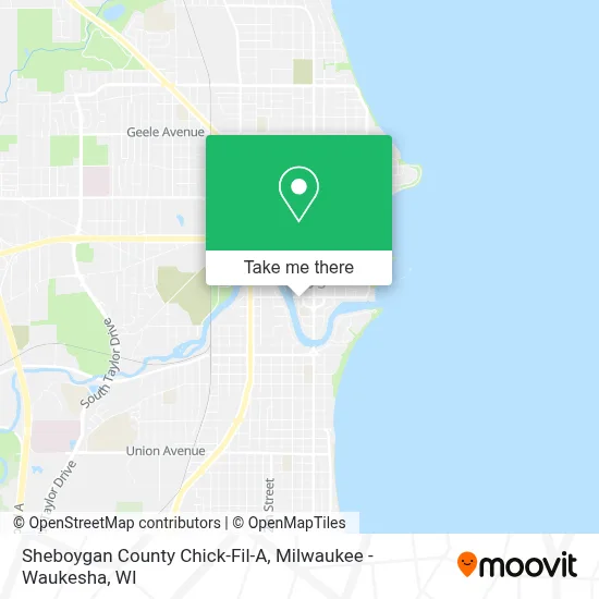 Sheboygan County Chick-Fil-A map