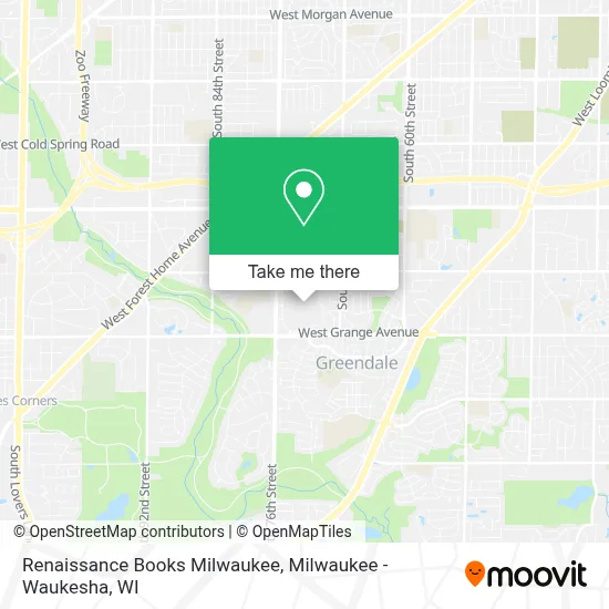 Renaissance Books Milwaukee map