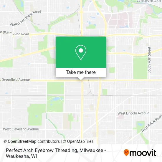 Perfect Arch Eyebrow Threading map