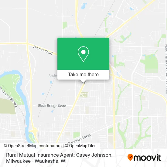 Rural Mutual Insurance Agent: Casey Johnson map