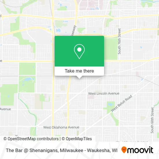 The Bar @ Shenanigans map